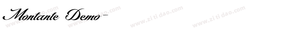 Montante Demo字体转换